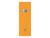 Oxford - Bloc shopping - 7,4 x 21 cm - 160 pages - petits carreaux - 80G - orange