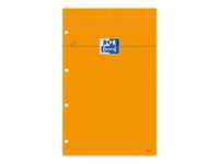 Oxford - Bloc notes - A4 + - 160 pages - petits carreaux - 80G - perforé - orange