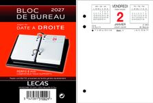 Lecas - Bloc de bureau - date à droite - 8,5 x 11,5 cm
