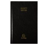 Agenda de bureau Carré - Euros et Cents - 1 jour par page - 13,5 x 21 cm - noir - Exacompta