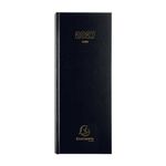 Agenda de bureau Long - Euros et Cents - 1 jour par page - 13,5 x 34 cm - noir - Exacompta