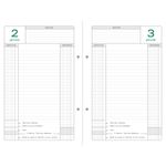 Recharge d'agenda de bureau Perpétuel Caisse - 1 jour par page - 16 x 24 cm - feuillets mobiles 2 trous - Exacompta