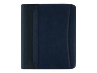 Oberthur Oregon - Conférencier A4 zippé - anneaux amovibles - bleu marine