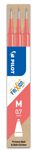 Pilot Frixion Ball - 3 Recharges pour rollers effaçables - 0,7 mm - rose corail