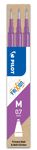 Pilot Frixion Ball - 3 Recharges pour rollers effaçables - 0,7 mm - mauve