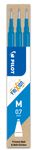 Pilot Frixion Ball - 3 Recharges pour rollers effaçables - 0,7 mm - bleu ciel