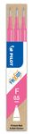 Pilot Frixion Ball - 3 Recharges pour rollers effaçables - 0,5 mm - rose
