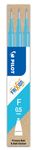 Pilot Frixion Ball - 3 Recharges pour rollers effaçables - 0,5 mm - turquoise
