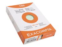 Exacompta - Pack de 100 Fiches Bristol - 10 x 15 cm - petits carreaux - non perforées - couleurs assorties