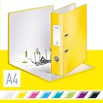 Leitz WOW - Classeur à levier 180° - Dos 80 mm - A4 - pour 600 feuilles - Carton pelliculé - jaune