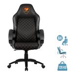 Fauteuil gamer FUSION - accoudoirs fixes - appui-tête intégré - noir