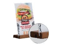 INOVSHOP - Socle double rainure A5 - finition bois foncé