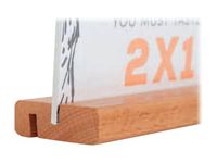 INOVSHOP - Socle double face pour affiche A4 - bois foncé