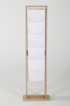 INOVSHOP - Présentoir de journaux de sol - 1 x 5 compartiments A4 - bois naturel