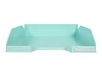 Exacompta Combo Midi Aquarel - Corbeille à courrier - vert pastel