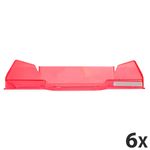 Exacompta COMBO Glossy - 6 Corbeilles à courrier framboise translucide