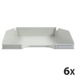 Exacompta COMBO - 6 Corbeilles à courrier granit