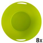 Exacompta Ecobin - 8 Corbeilles à papier 15L - vert anis translucide