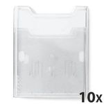 Exacompta Wall-Box - 10 Présentoirs muraux porte-brochures A4 vertical