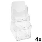 Exacompta - 4 Porte-brochures format prospectus - 3 compartiments
