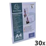 Exacompta - 30 Porte-visuels incliné - A4 horizontal/vertical
