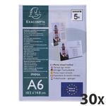 Exacompta - 30 Porte-visuels incliné - A6 horizontal/vertical