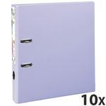 Exacompta Prem'Touch - 10 Classeurs à levier - Dos 50 mm - A4 Maxi - pour 400 feuilles - lilas