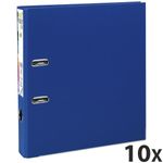 Exacompta Prem'Touch - 10 Classeurs à levier - Dos 50 mm - A4 Maxi - pour 400 feuilles - bleu foncé