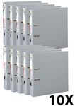 Exacompta Prem'Touch - 10 Classeurs à levier - Dos 80 mm - A4 Maxi - pour 600 feuilles - gris foncé