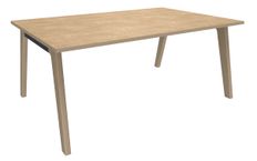 Bureau WOODY Manager - L180 x P100 x H72,5 cm - pieds chêne traverse carbone - plateau imitation Chêne clair