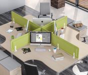 Écran de séparation acoustique pour bureau (sans support de fixation) - L80 x H43 cm - vert chartreux