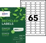 Avery - 6500 Étiquettes adresse recyclées blanches - 38,1 x 21,2 mm - Impression laser - réf LR7651-100