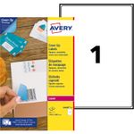 Avery - 25 Étiquettes de masquage blanches - 199,6 x 289,1 mm