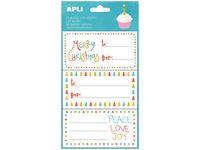 Apli Agipa - 9 Étiquettes cadeau Joyeux Noël - 76 x 39 mm