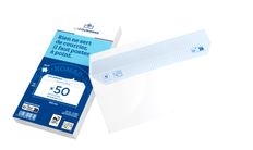 La Couronne - 50 Enveloppes DL 110 x 220 mm - 80 gr - blanc - sans fenêtre - bande auto-adhésive - ouverture facile