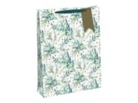 Clairefontaine Eurowrap - Sac cadeau pour bouteille - 12,7 x 9 x 33,5 cm - feuilles Noël
