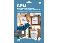 Apli Agipa - 10 Étiquettes adhésives blanches multi-usages - A4 (210 x 297 mm) - coins droits - réf 12917
