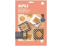 Apli Agipa - 10 Étiquettes kraft - A4 (210 x 297 mm) - réf 17376