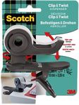 Scotch Clip & Twist - Dévidoir gris avec ruban adhésif Scotch Magic 19 mm x 8,89 m