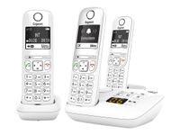 Gigaset AS690A Trio - téléphone sans fil + 2 combinés supplémentaires - avec répondeur - blanc
