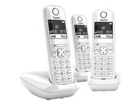 Gigaset AS690 Trio - téléphone sans fil + 2 combinés supplémentaires - blanc