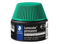 STAEDTLER Lumocolor - Flacon de recharge 15 ml - vert - pour feutres permanents Lumocolor 313/314/317/320