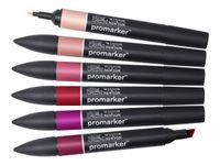 ProMarker - 6 Marqueurs double pointe - tons rouges