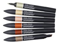 ProMarker - 6 Marqueurs double pointe - tons terreux