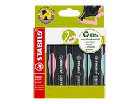 STABILO GREEN BOSS Pastel - Pack de 4 surligneurs - couleurs pastels assorties
