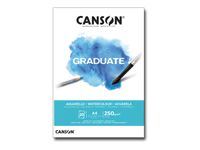 Canson Graduate Watercolour - Bloc dessin aquarelle - 20 feuilles - A4 - 250 gr