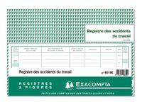 Exacompta - Piqûre 24 x 32 cm - Registre des accidents de travail - 20 pages