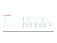 Exacompta - Piqûre à tête paresseuse - 16 colonnes sur 2 pages - 32 x 25 cm - 80 pages