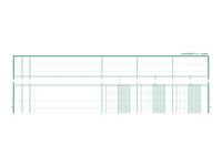 Exacompta - Piqûre à tête paresseuse - 3 colonnes sur 1 page - 29,7 x 21 cm - 80 pages