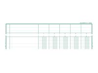 Exacompta - Piqûre à tête paresseuse - 5 colonnes sur 1 page - 29,7 x 21 cm - 80 pages